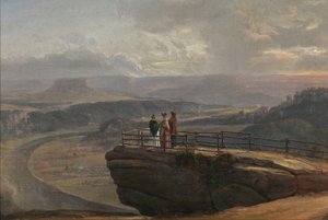 Udsigt fra Bastei af Johan Christian Dahl