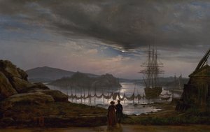 Udsigt fra Vaekero ved Christiania af Johan Christian Dahl