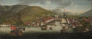 Udsigt over Bergen Havn af Johan Christian Dahl