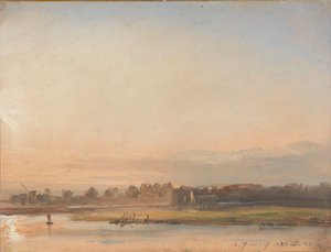 Udsigt over Elben af Johan Christian Dahl