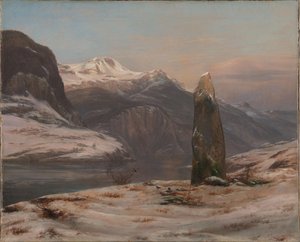 Vinter ved Sognefjorden af Johan Christian Dahl