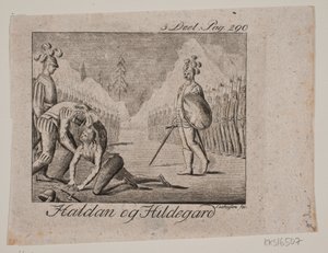 Vignetten. Haldane og Hildegard af Johan Christoph Seehusen