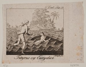 Vignet. Tityrus og Eurydice af Johan Christoph Seehusen