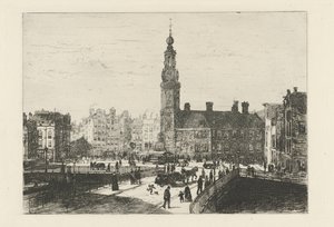 Udsigt over Muntplein i Amsterdam