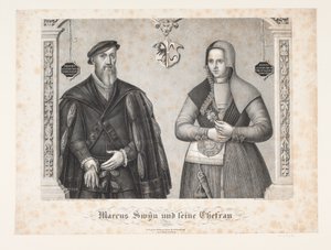 Marcus Swin og Hustru af Johan Friedrich Fritz