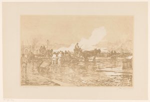 Havneudsigt i Rotterdam af Johan Hendrik van Mastenbroek (signed by artist)