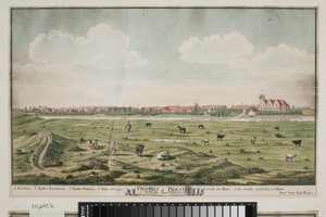 Prospekt af Præstø af Johan Jacob Bruun