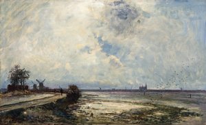 Hollandsk landskab af Johan Jongkind