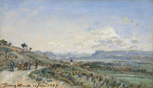 Hovedvej fra Lyon til Grenoble af Johan Jongkind