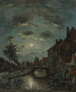 En kanal inde i landet ved Dordrecht, Claire de Lune.