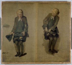 To skitser af David Garrick i tegn, 1700-tallet af Johan Joseph Zoffany