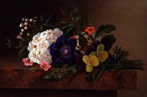 Stilleben med forårsblomster. Maleri af Johan Laurentz Jensen (1800-1856) Privat samling.