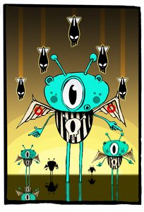 Team alien, 2012 (illustration) af Johan Lilja