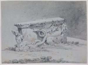 Antik romersk bordstøtte. af Johan Mandelberg