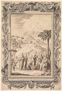 Illustration og kantdesign til Kupfer-Bibel (kobberbibel) af Johan Melchior Füssli