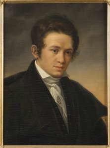 Portræt af digteren Karl August Nicander (1799-1839), af Sodermark, Olof Johan (1790-1848). Olie på lærred af Johan Olaf Sodermark