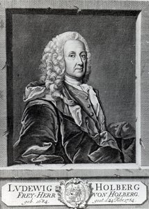 Ludvig Holberg, graveret af Johann Martin Bernigeroth, 1757 af Johan Roselius