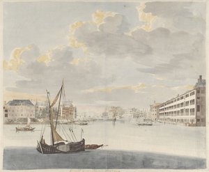 Udsigt over Binnen-Amstel i Amsterdam af Johan Teyler
