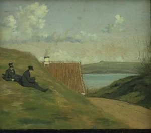 A Sunken Road near Frederiksværk af Johan Thomas Lundbye