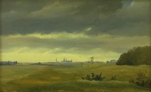A View of Frederiksborg from Hestehaven af Johan Thomas Lundbye