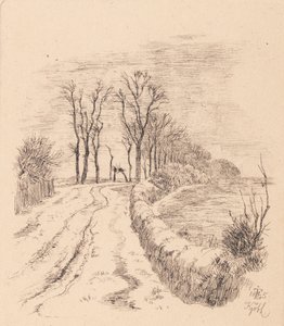 Allé ved Vallø af Johan Thomas Lundbye