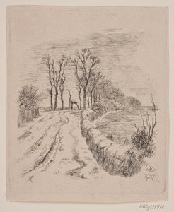 Allé ved Vallø af Johan Thomas Lundbye