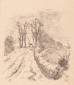 Allé ved Vallø af Johan Thomas Lundbye