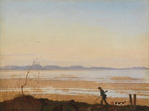 En aften ved Arresø, ca. 1837. af Johan Thomas Lundbye