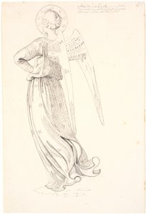 Engel set fra ryggen - efter Fra Angelico af Johan Thomas Lundbye