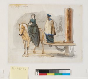 «Erindring fra ridehuset. 22. marts 1844.» af Johan Thomas Lundbye