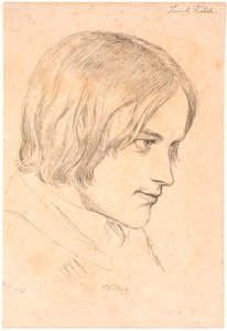 Portræt af maleren Lorenz Frølich (1820-1908) af Johan Thomas Lundbye