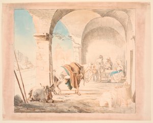 Scene fra et osteri af Johan Thomas Lundbye