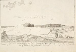 Sjællandsk landskab. I baggrunden Vejrhøj, indklæbet f.n. side 6 af Johan Thomas Lundbye