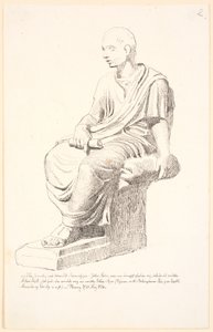 Studie efter en figur af en siddende mand af Johan Thomas Lundbye