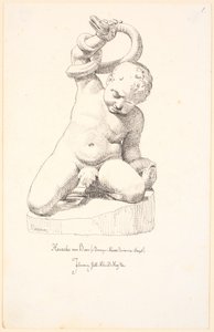 Studier efter en figur af en dreng med en slange af Johan Thomas Lundbye