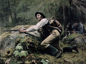 Elgjagt, 1889 af Johan Tiren
