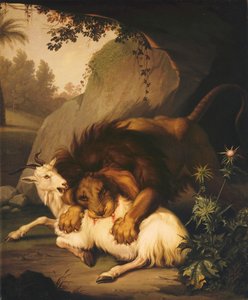 En løve angriber en ged, 1785