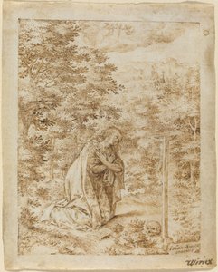 Maria Magdalene beder i ørkenen