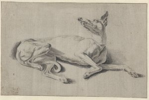 Tilbagelænet greyhound af Johan le Ducq (possibly)