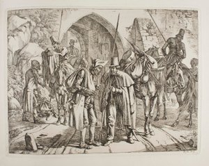 Kosakker sælger stjålet ejendom til jødiske småhandlende af Johann Adam Klein