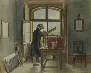 Johann Christoph Erhard i sit atelier, 1818.