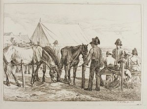 Soldater i en militærlejr af Johann Adam Klein