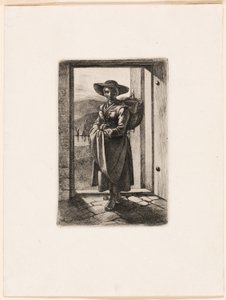 Den ungarske kvinde, der står i døren af Johann Adam Klein