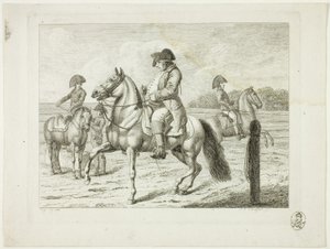 Rideskole og heste af Johann Adolph Darnstedt