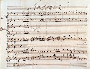 Første side af nodemusik af Adriano i Siria af J A Hasse (1752) af Johann Adolph Hasse
