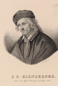 Portræt af komponisten Johann Philipp Kirnberger 1721-1783. af Johann Andreas Hatzfeld