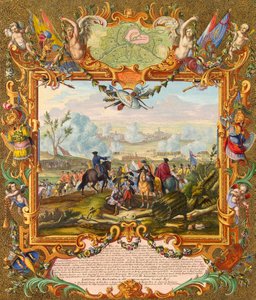 Erobringen af fæstningen Audenarde af de allierede tropper i 1708, begyndelsen af det 18. århundrede.