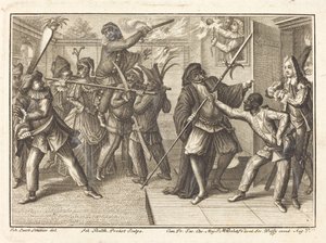 Kaptajnen genvinder sin frihed af Johann Balthasar Probst after Johann Jacob Schübler