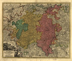 Ducatus Luxembourgi. LOC 99446214 af Johann Baptist Homann