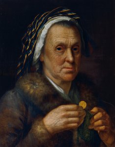 Gammel kvinde med en dukat af Johann Baptist Höchle